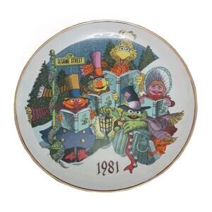 Vintage 1981 Gorham Limited Edition Sesame Street Muppet Characters Plate RARE